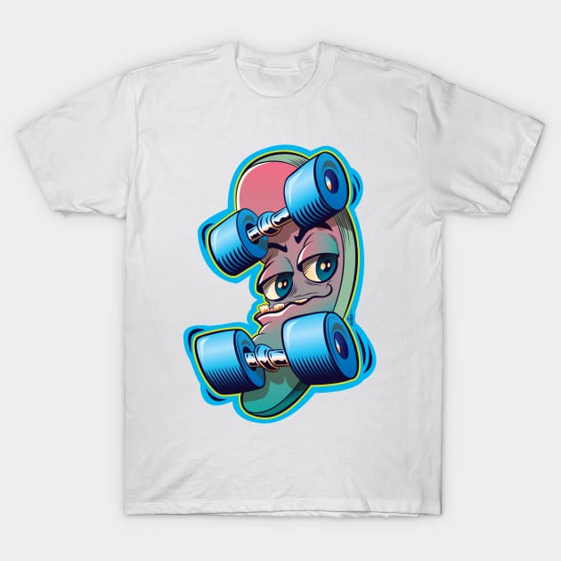 funny skateboard T-Shirt by Sauher